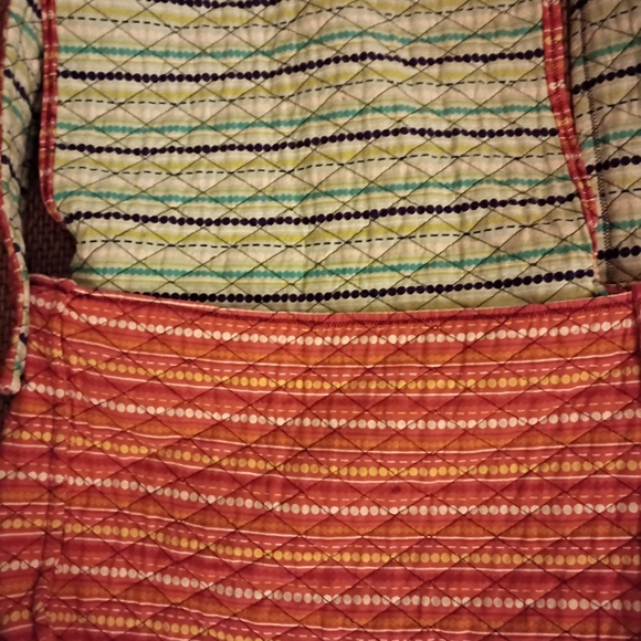 Vibrant Striped Shoulder Bag. Can Be Used For Anything:Diaper Bag,Purse, Laptop - Picture 2 of 2
